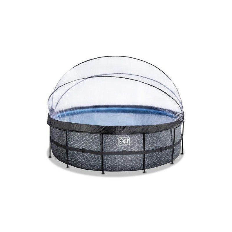 Piscina Coral 450 Pedra com cúpula e água quente