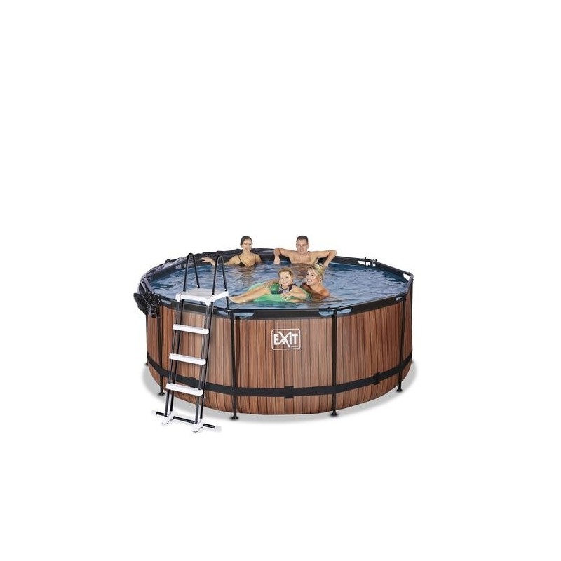 Piscina Esmeralda 360 Madera con cubierta y agua caliente
