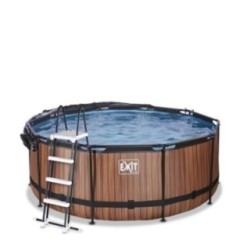 Piscina Esmeralda 360 Madera con cubierta y agua caliente
