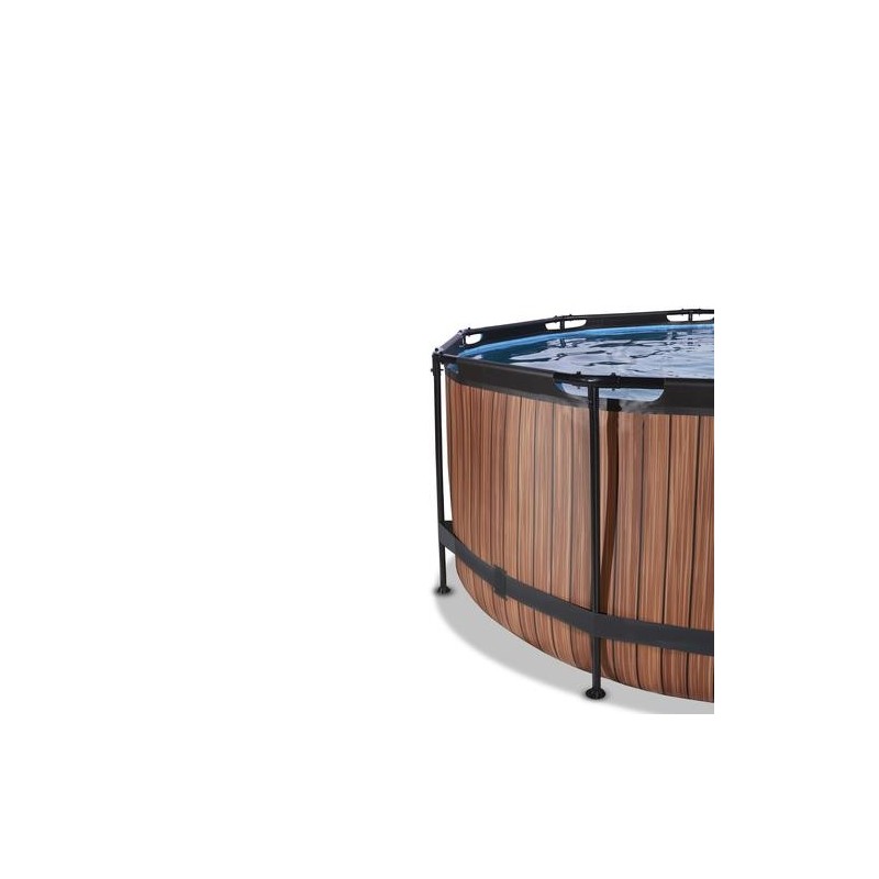 Piscina Esmeralda 360 Madera con cubierta y agua caliente