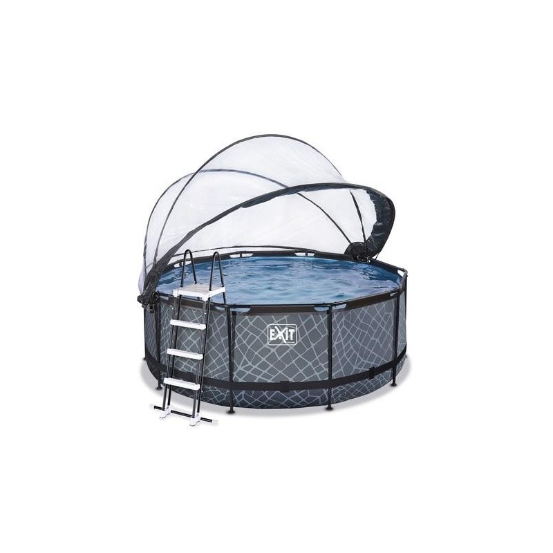 Piscina Esmeralda 360 Pedra com cúpula e água quente