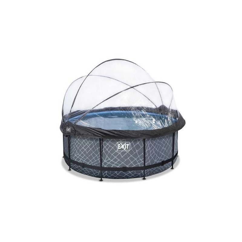 Piscina Esmeralda 360 Pedra com cúpula e água quente