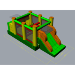 Castillo hinchable Pista Americana 7 en 1