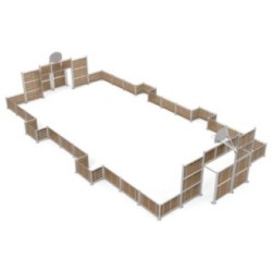 Pista Multideportiva L de Madera