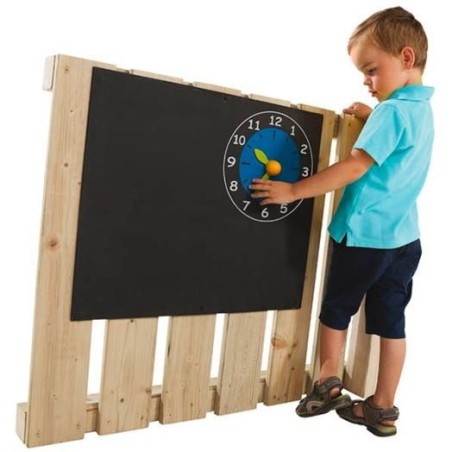 Pizarra con reloj