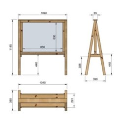 Pissarra d'exterior MASGAMES LAPITZ HORECA