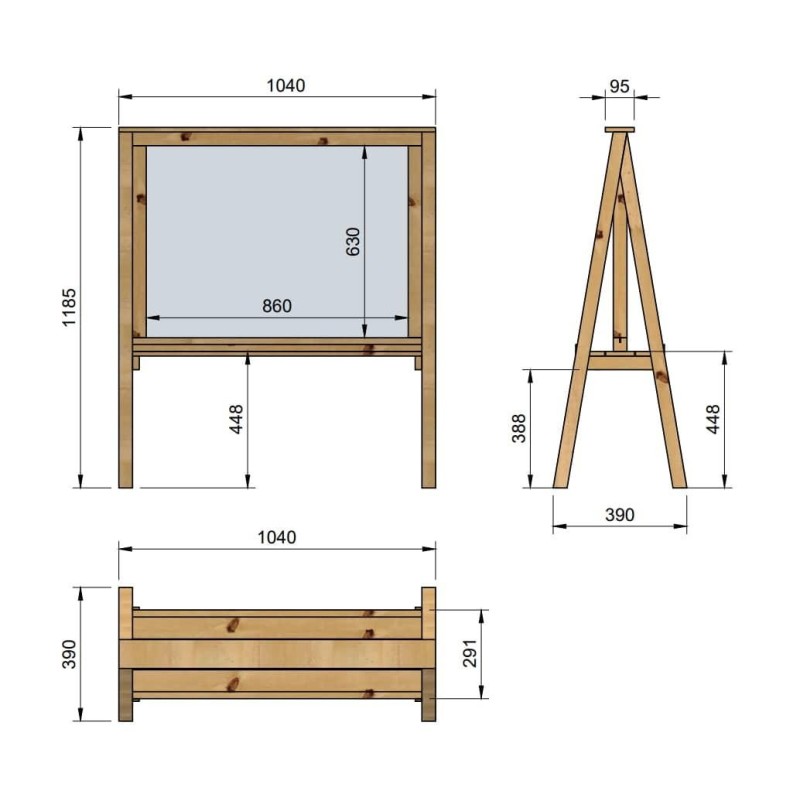 Pissarra d'exterior MASGAMES LAPITZ HORECA