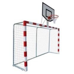 Portería Fútbol-Sala con canasta de Mini Basket