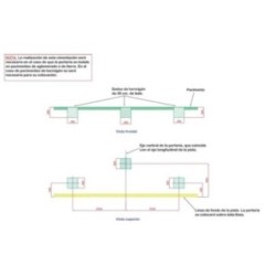 Portería de futbol-sala y balonmano reglamentaria