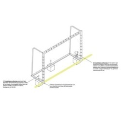 Portería de futbol-sala y balonmano reglamentaria