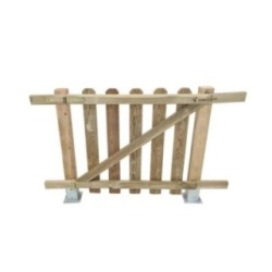 Puerta para valla de madera MASGAMES MERLET 100 (lamas 15 mm grosor y altura 100 cm)
