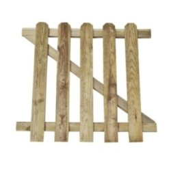 Puerta para valla de madera MASGAMES MERLET 100 PLUS (lamas 21 mm grosor y altura 100 cm)
