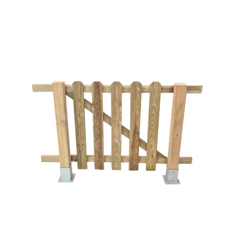 Puerta para valla de madera MASGAMES MERLET 100 PLUS (lamas 21 mm grosor y altura 100 cm)