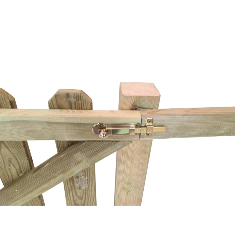 Puerta para valla de madera MASGAMES MERLET 100 PLUS (lamas 21 mm grosor y altura 100 cm)