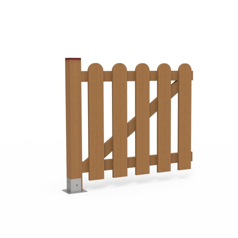 Puerta para la Valla de Madera Tintada