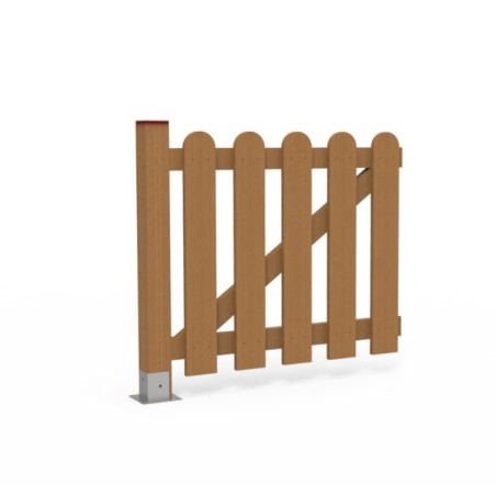 Puerta para la Valla de Madera Tintada