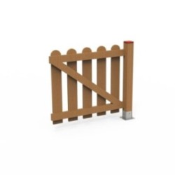 Puerta para la Valla de Madera Tintada