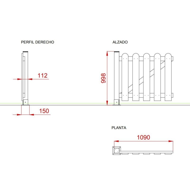 Puerta para la Valla de Madera Tintada