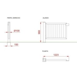 Puerta para la Valla Metálica Lacada y Galvanizada