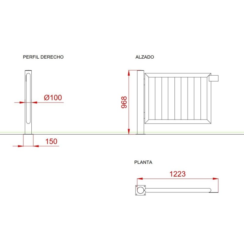 Puerta para la Valla Metálica Lacada y Galvanizada