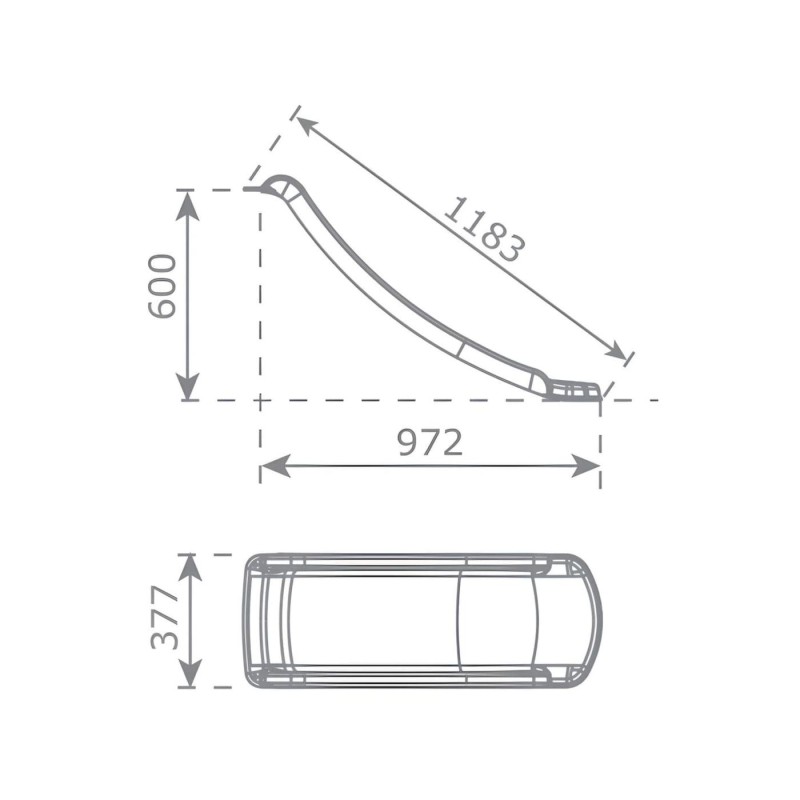 Rampa tobogán S altura 60 cm