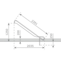 Rampa de tobogán Inox ASTEG PRO