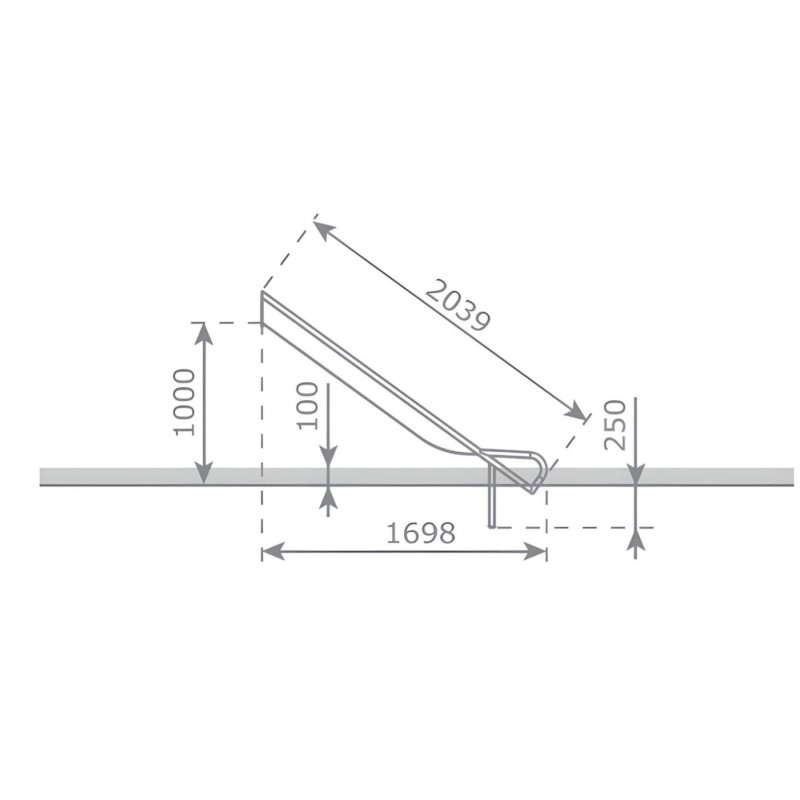 Rampa de tobogán inox ASTEG
