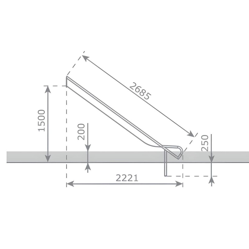 Rampa de tobogán inox ASTEG
