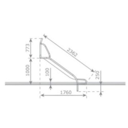 Rampa de escorrega inox ASTUR 100