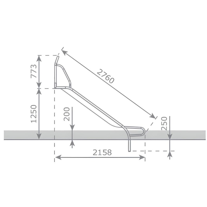Rampa de escorrega inox ASTUR 100