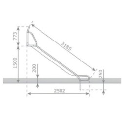 Rampa de escorrega inox ASTUR 100