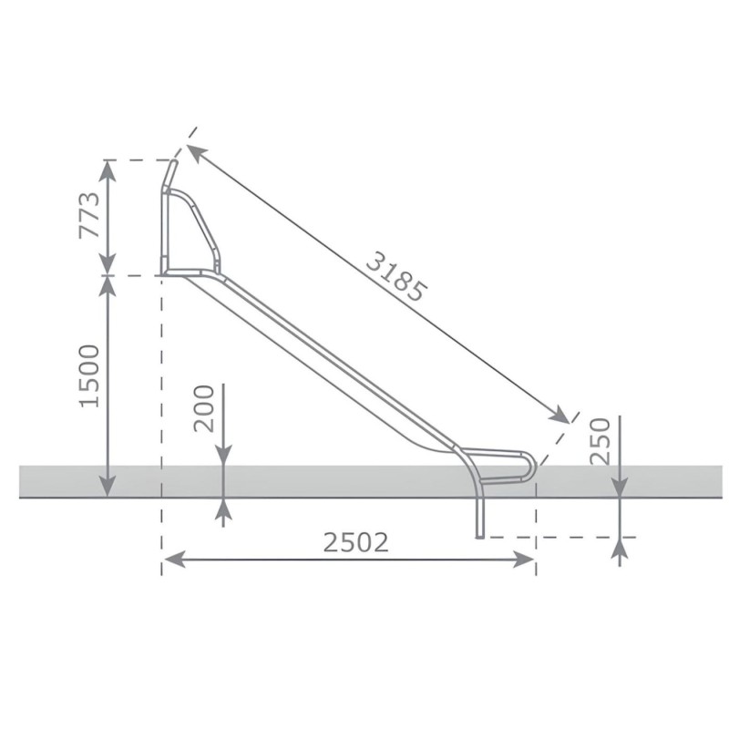 Rampa de escorrega inox ASTUR 100