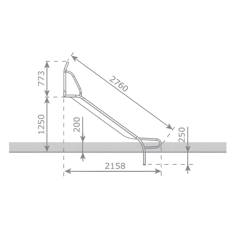 Rampa de escorrega inox ASTUR 50