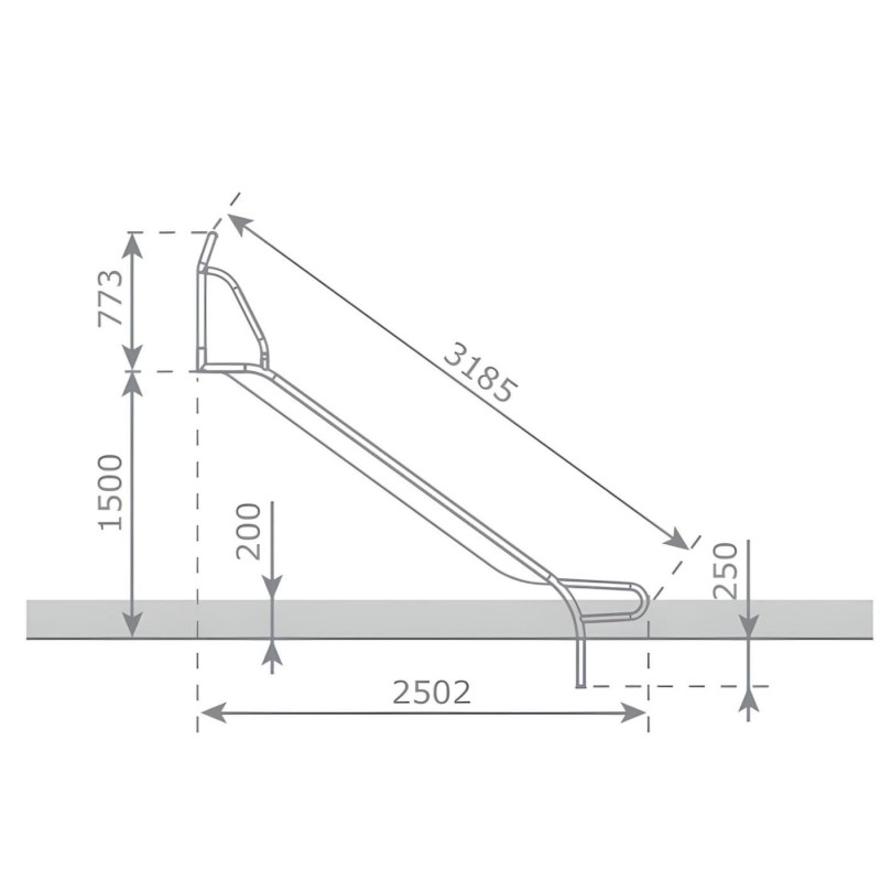 Rampa de escorrega inox ASTUR 50