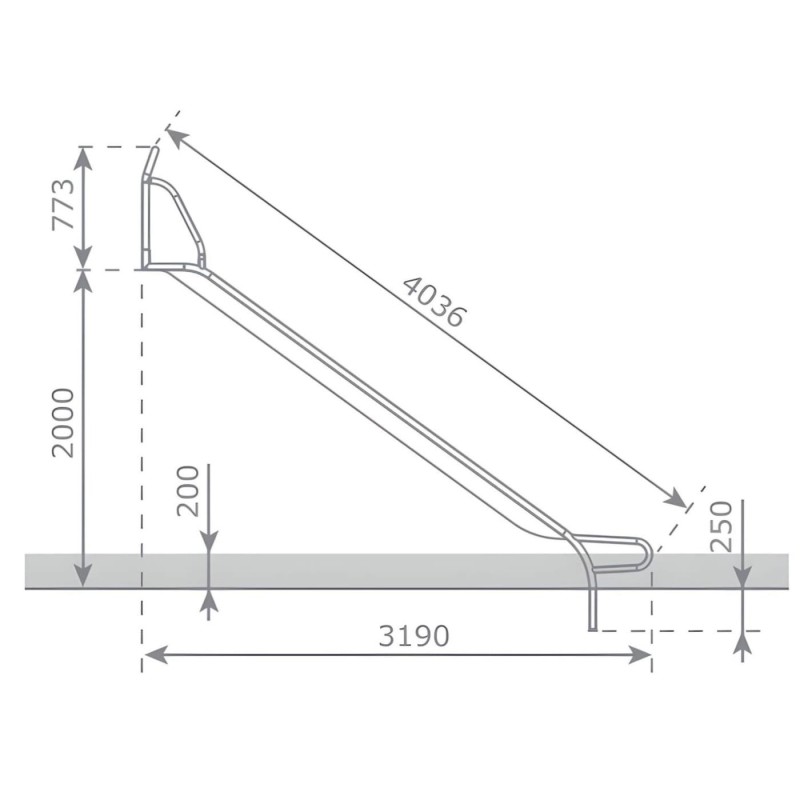 Rampa de escorrega inox ASTUR 50