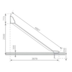 Rampa de escorrega inox ASTUR 50