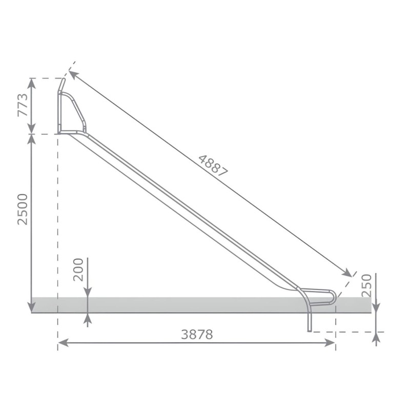 Rampa de escorrega inox ASTUR 50