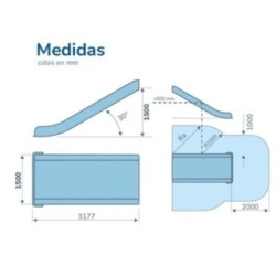 Rampa de tobogán WIDE 150
