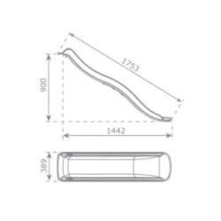 Rampa tobogán M altura 90 cm