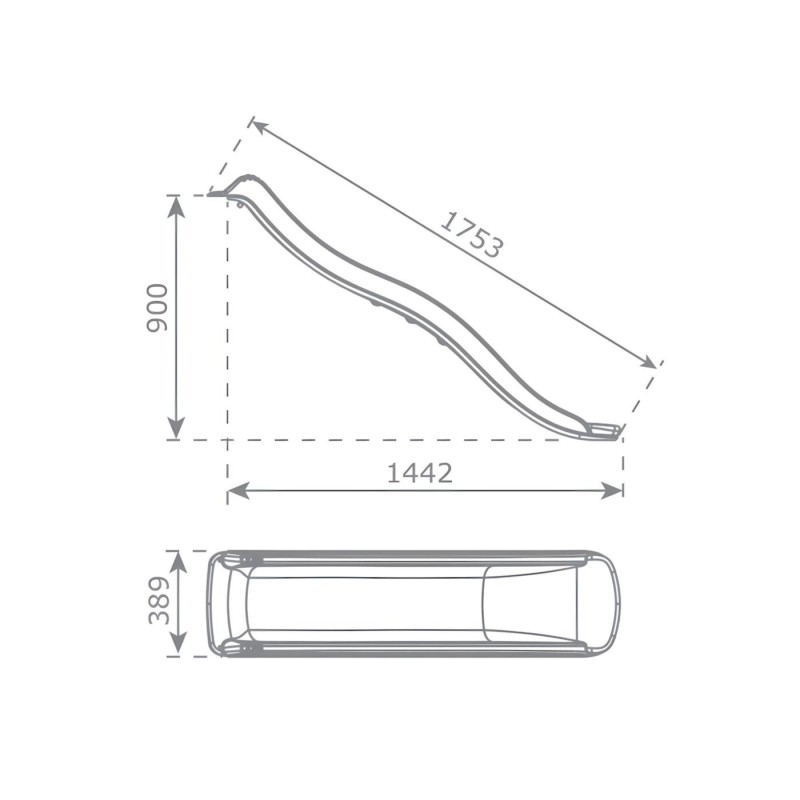 Rampa tobogán M altura 90 cm