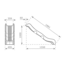 Rampa de tobogán Masgames OPTIMA HORECA homologada varias alturas