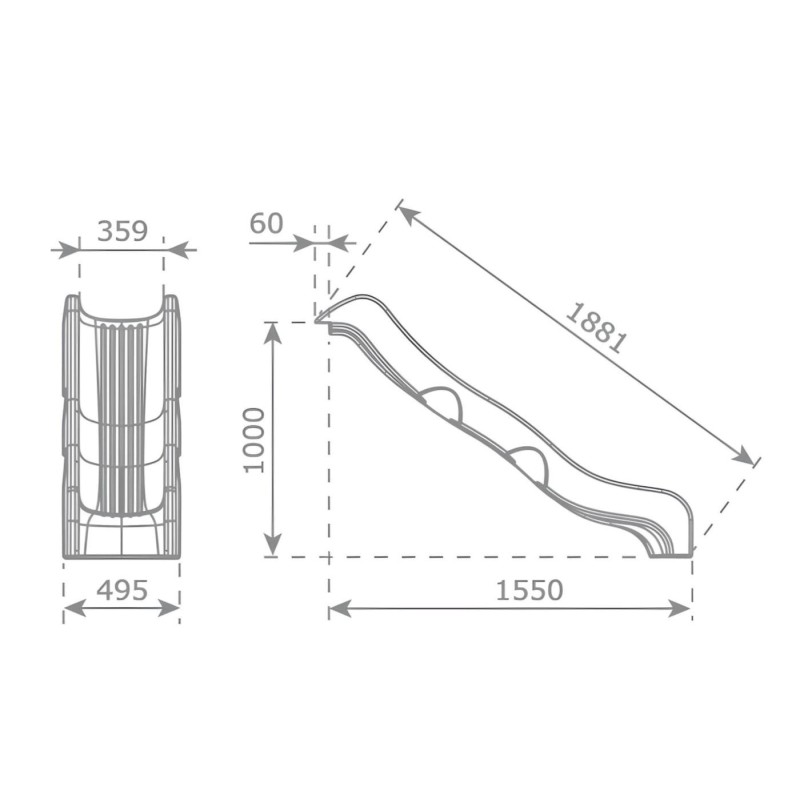 Rampa de tobogán Masgames OPTIMA HORECA homologada varias alturas