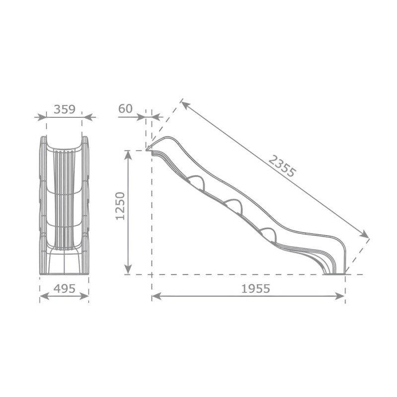 Rampa de tobogán Masgames OPTIMA HORECA homologada varias alturas