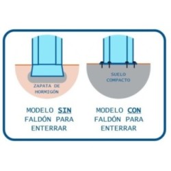 Rampa de tobogán curvado PARÍS 130 cm