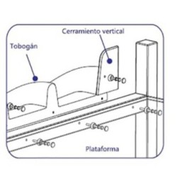 Rampa de escorrega DUPLA PISTA