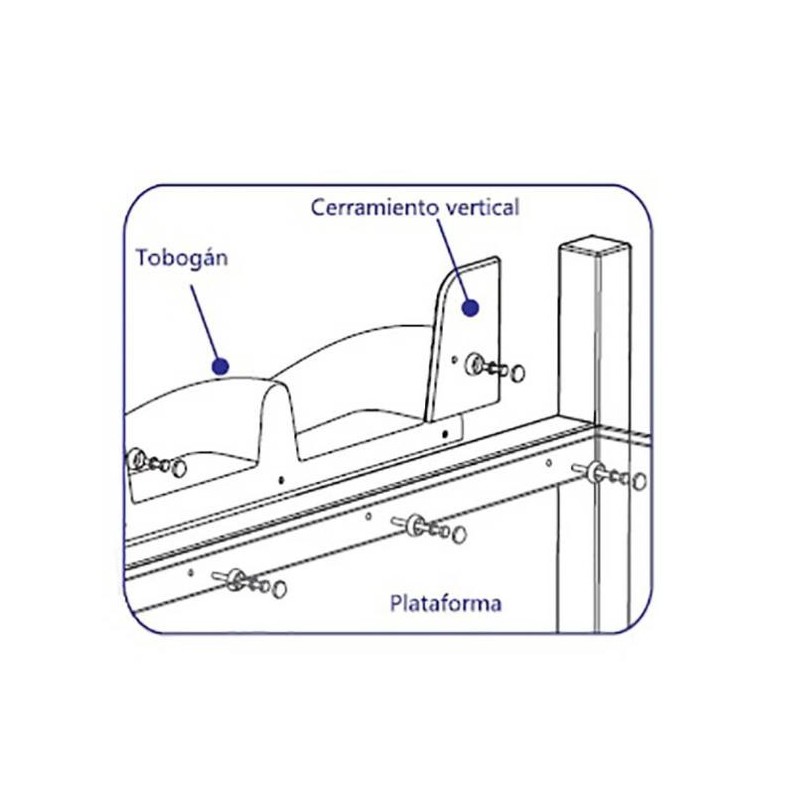 Rampa de escorrega DUPLA PISTA