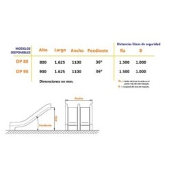 Rampa de escorrega DUPLA PISTA