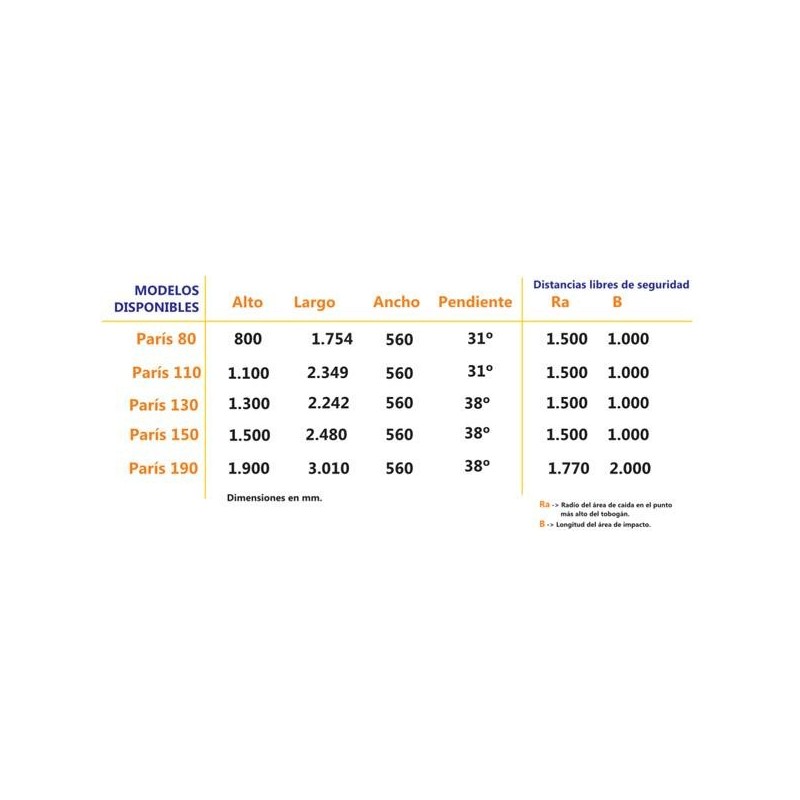 Rampa de tobogán PARÍS