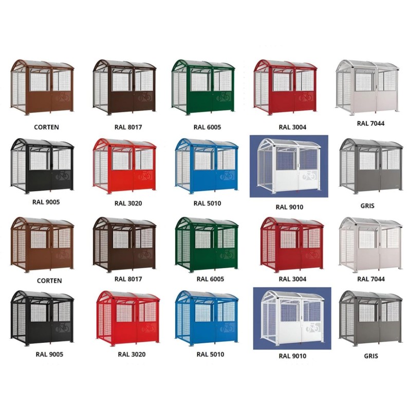 Abrigo para bicicletas com porta Bóveda L