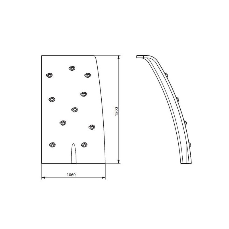 Rocódromo Infantil MÓDULO CONVEXO
